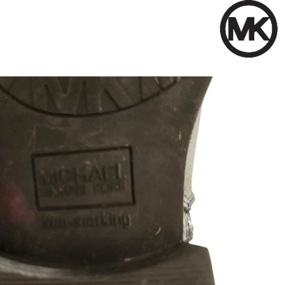 MICHAEL KORS Women’s Black & Brown Kennadi Riding Boots Size 5